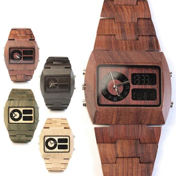 Top Quality Relogio Masculino Mens Wooden Japan Quartz wood Watch Men Analog Digital Double Movement LED Display Free shipping
Top Quality Relogio Masculino Mens Wooden Japan Quartz wood Watch Men Analog Digital Double Movement LED Display Free shipping