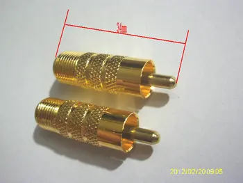 4PCS plated RCA Male Plug to F Female Coax Jack Adapter Connector Cable Coupler
4PCS plated RCA Male Plug to F Female Coax Jack Adapter Connector Cable Coupler