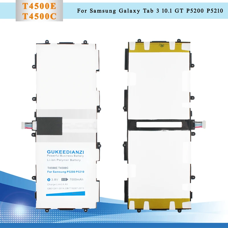 GUKEEDIANZI Tablet Li-ion Battery T4500E T4500C 7000mAh High Capacity For Samsung Galaxy Tab 3 10.1 GT P5200 P5210 P5220 P5213
GUKEEDIANZI Tablet Li-ion Battery T4500E T4500C 7000mAh High Capacity For Samsung Galaxy Tab 3 10.1 GT P5200 P5210 P5220 P5213