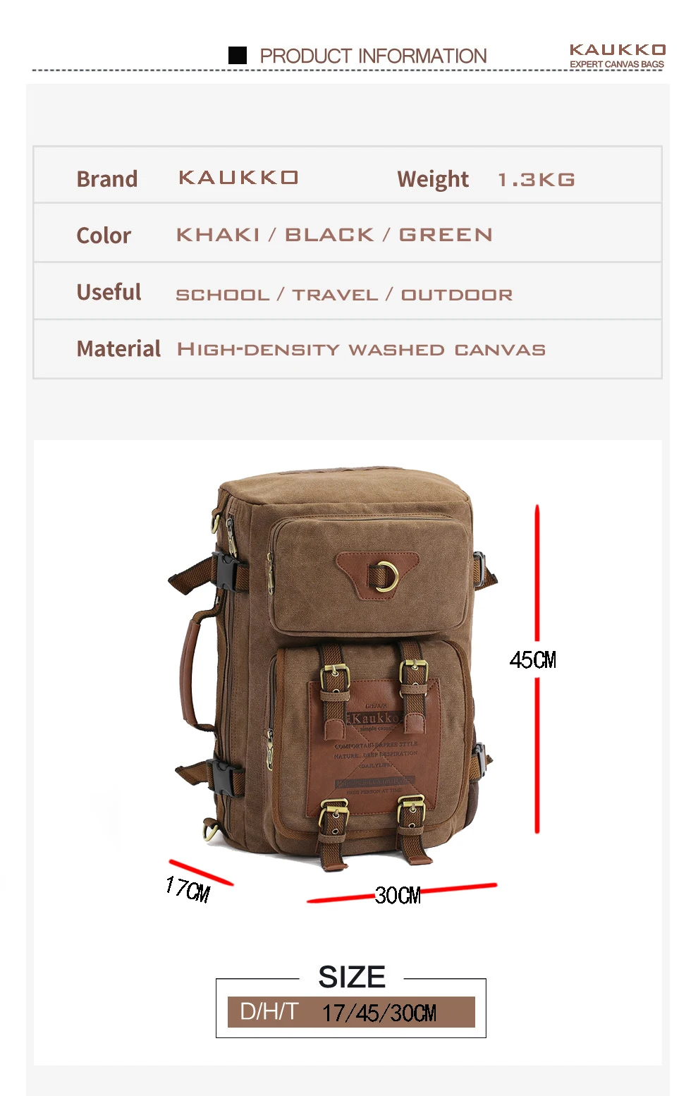 Marke Stilvolle Reise New vintage rucksack canvas backpack leisure travel schoolbag unisex laptop backpacks men backpack male 2