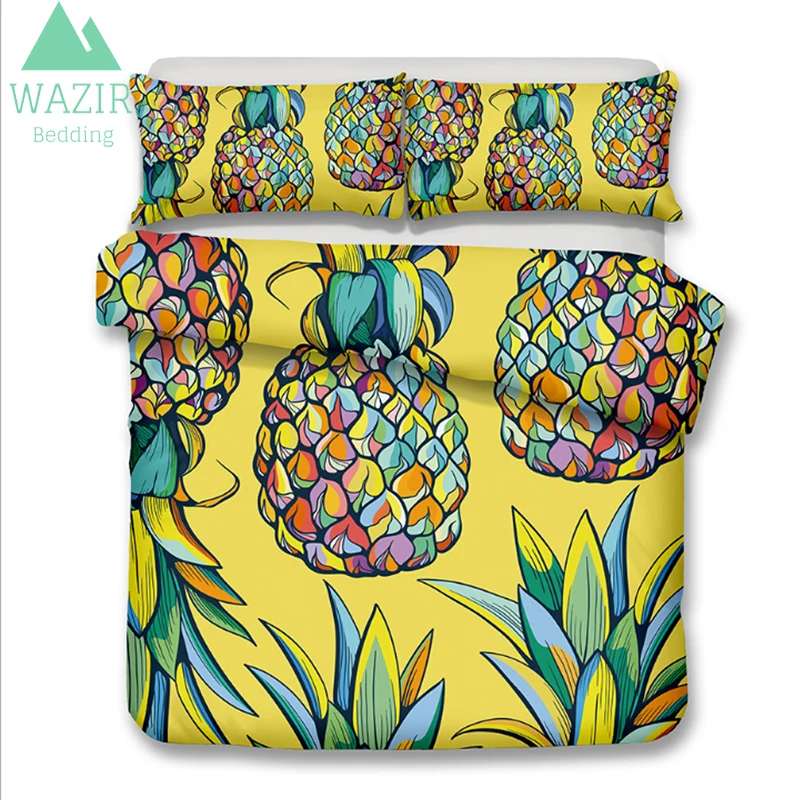 WAZIR 3d Pineapple Print Bedding set Watercolor Home textile Bedclothes Duvet Cover Pillowcases comforter bedding sets bed linen 
WAZIR 3d Pineapple Print Bedding set Watercolor Home textile Bedclothes Duvet Cover Pillowcases comforter bedding sets bed linen