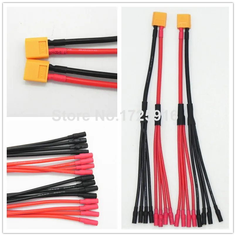 5pcs/lot XT60 Female Connector to 4 OR 6* 3.5mm Banana Plug Female Parallel Charger Cable Extension 12AWG 20CM Y Splitter DZ0132
5pcs/lot XT60 Female Connector to 4 OR 6* 3.5mm Banana Plug Female Parallel Charger Cable Extension 12AWG 20CM Y Splitter DZ0132