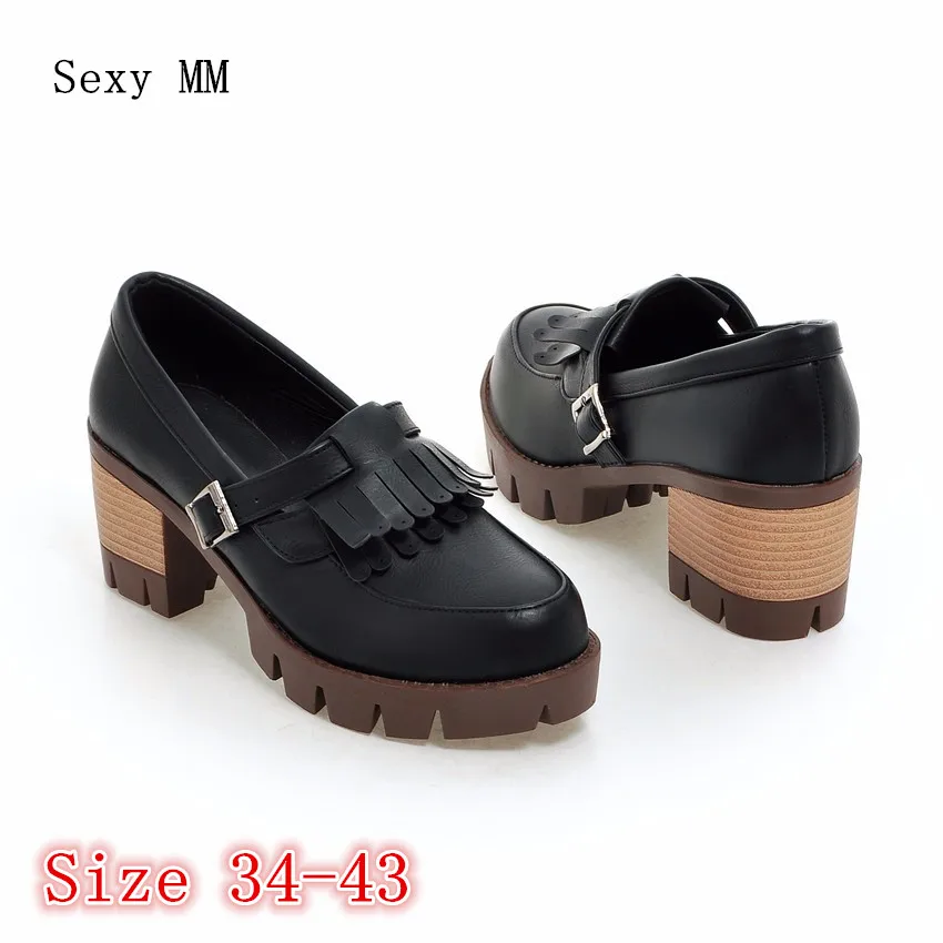 Women Oxfords Career Shoes Square High Heels Pumps Woman High Heel Shoes Kitten Heels Size 34 - 40 41 42 43
Women Oxfords Career Shoes Square High Heels Pumps Woman High Heel Shoes Kitten Heels Size 34 - 40 41 42 43
