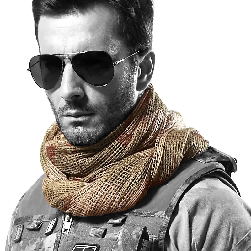 Summer Military Scarfs Camouflage Tactical Mesh Jungle Mask Scarf Sniper Face Veil Versatile Airsoft Camping Hunting Scarves
Summer Military Scarfs Camouflage Tactical Mesh Jungle Mask Scarf Sniper Face Veil Versatile Airsoft Camping Hunting Scarves