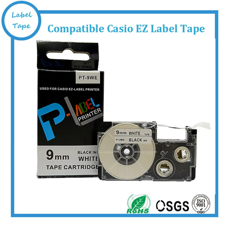 100% Compatible tape XR-9WE black on white tape cartridge for EZ label printer PT-9WE for KL-7200/750B/8100/8200/8800
100% Compatible tape XR-9WE black on white tape cartridge for EZ label printer PT-9WE for KL-7200/750B/8100/8200/8800