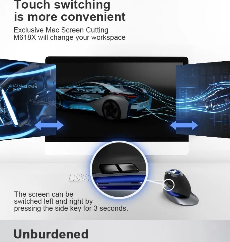 Delux M618X 2.4G Wireless Mouse Bluetooth Mouse