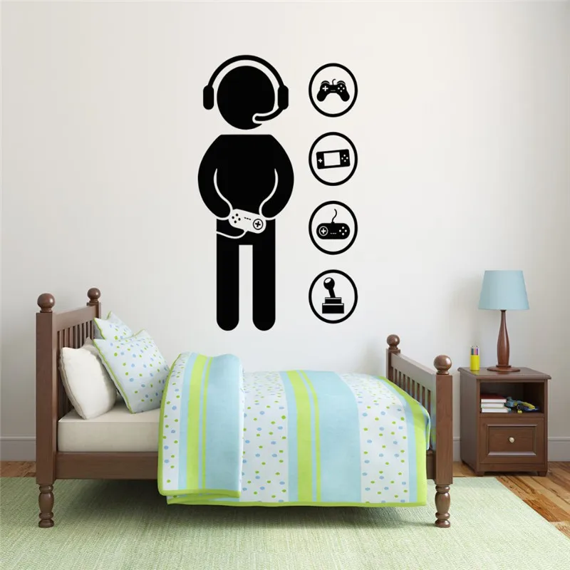 Removable Game Controller Gaming Boy Vinyl Wall Sticker Video Gamer Boys Children Room Decor Sticker Gamer Boys Wall Decal
Removable Game Controller Gaming Boy Vinyl Wall Sticker Video Gamer Boys Children Room Decor Sticker Gamer Boys Wall Decal
