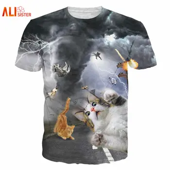 Alisister New Fashion Women/men Funny Cat T Shirt Print Animal 3d T-shirt Casual Mens Cartoon T Shirt Fighting Cat Tee Shirts
Alisister New Fashion Women/men Funny Cat T Shirt Print Animal 3d T-shirt Casual Mens Cartoon T Shirt Fighting Cat Tee Shirts