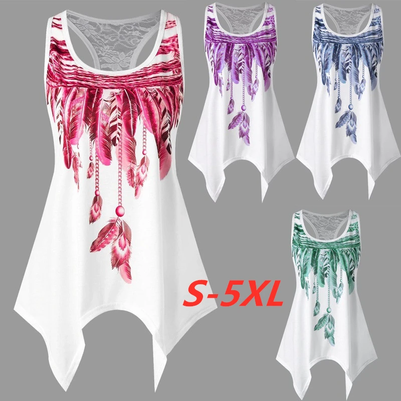 Women's Shirt Sling 3D Print T-Shirt Sexy round neck sleeveless halter print feather fashion T-shirt Sexy fringed tops T-shirt
Women's Shirt Sling 3D Print T-Shirt Sexy round neck sleeveless halter print feather fashion T-shirt Sexy fringed tops T-shirt