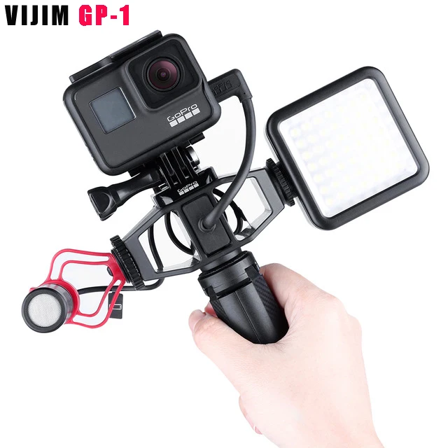 VIJIM GP-1 GoPro Vlogging Setup Bracket w 2 Cold Shoe Mic Mount Tripod adapter for GoPro Hero 7 6 5 Sjcam EKEN Yi 4K Cameras
VIJIM GP-1 GoPro Vlogging Setup Bracket w 2 Cold Shoe Mic Mount Tripod adapter for GoPro Hero 7 6 5 Sjcam EKEN Yi 4K Cameras