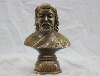 Copper Brass CHINESE crafts Asian 7" Elaborate China Copper Genghis Khan Bust Statue
Copper Brass CHINESE crafts Asian 7" Elaborate China Copper Genghis Khan Bust Statue