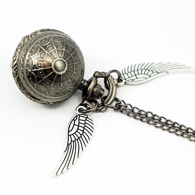 Antique Steampunk Snitch Ball Quartz Pocket Watches With Pendant Necklace Chain Children Best Xmas Gift
Antique Steampunk Snitch Ball Quartz Pocket Watches With Pendant Necklace Chain Children Best Xmas Gift