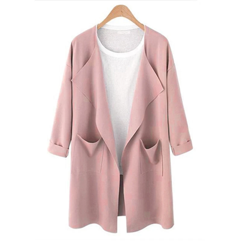 2019 Autumn European Style Ladies Outerwear Loose Women Cardigans Plus Size Pockets Brand Trench Coats Solid Color Windbreaker
2019 Autumn European Style Ladies Outerwear Loose Women Cardigans Plus Size Pockets Brand Trench Coats Solid Color Windbreaker