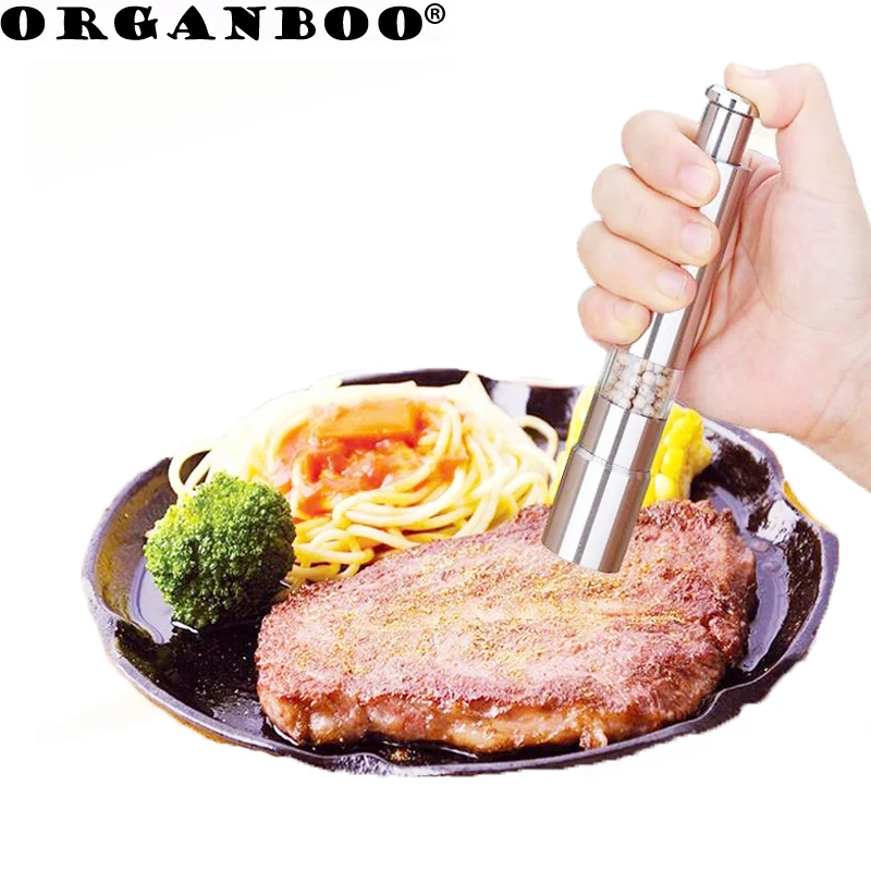 ORGANBOO 1PC Stainless steel manual salt and pepper grinder kitchen seasoning bottle household press pepper grinder
ORGANBOO 1PC Stainless steel manual salt and pepper grinder kitchen seasoning bottle household press pepper grinder