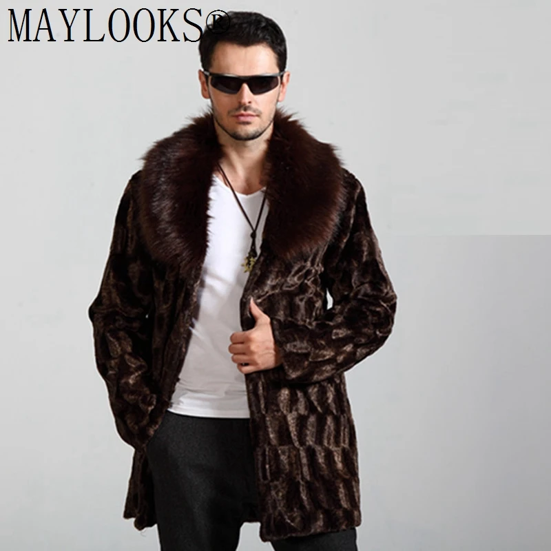 Men's Faux Fur Long Coat Brown Warm And Comfortable Winter 2018 New Brand Maylooks Hn112
Men's Faux Fur Long Coat Brown Warm And Comfortable Winter 2018 New Brand Maylooks Hn112