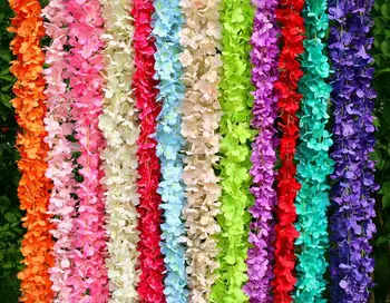 200cm Long Artificial Wisteria Flower Vine Silk Hydrangea rattan DIY Wedding birthday party Decoration Wall backdrop flowers
200cm Long Artificial Wisteria Flower Vine Silk Hydrangea rattan DIY Wedding birthday party Decoration Wall backdrop flowers