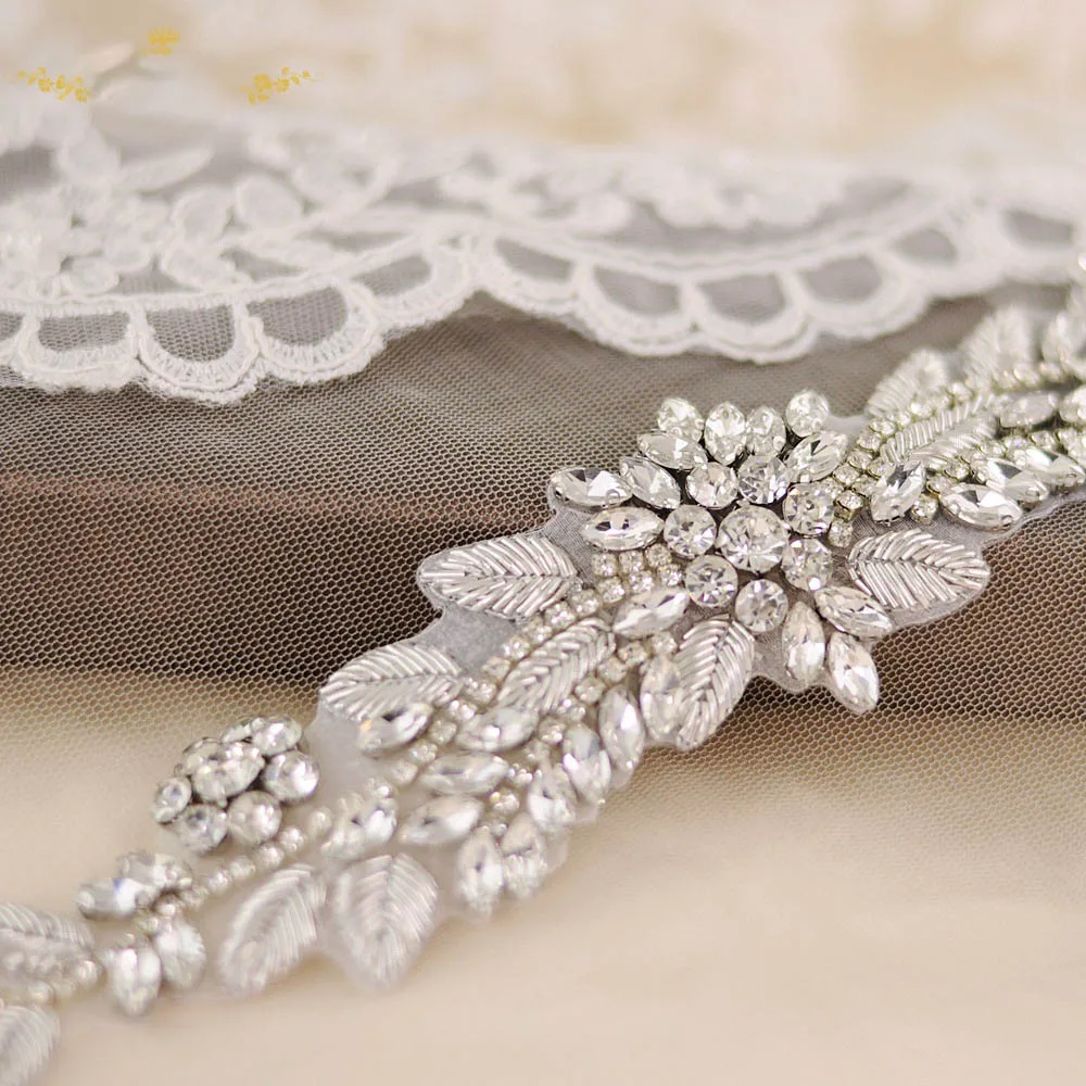 Handmade Silk Thread Rhinestone Crystal Applique for Wedding Dress Bridal Gown Applique Bridesmaids Belts Sash by Sewing Hot Fix
Handmade Silk Thread Rhinestone Crystal Applique for Wedding Dress Bridal Gown Applique Bridesmaids Belts Sash by Sewing Hot Fix