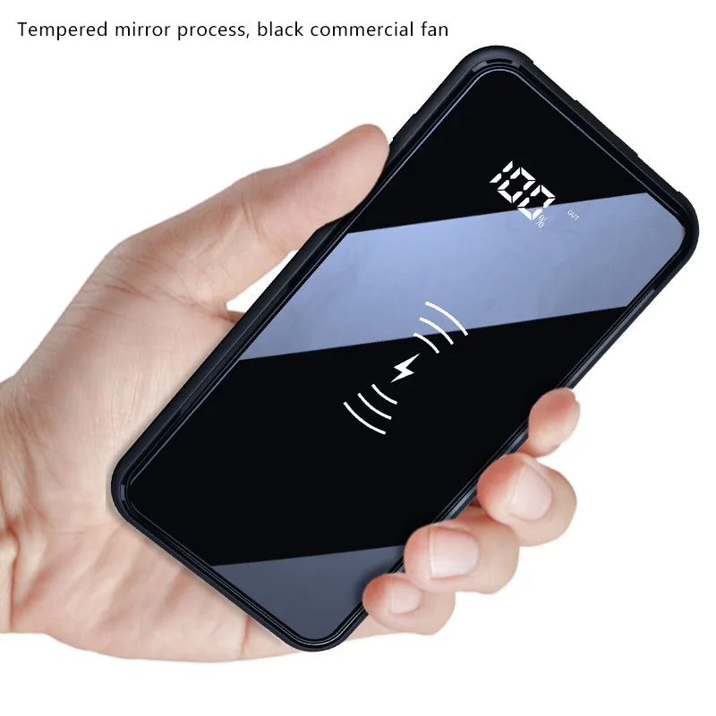 2pcs Qi Wireless Charger for iphone 8 x xs max Samsung S8 5V/2.1A Fast Charge Portable 10000mAh Power Bank External Battery | Мобильные