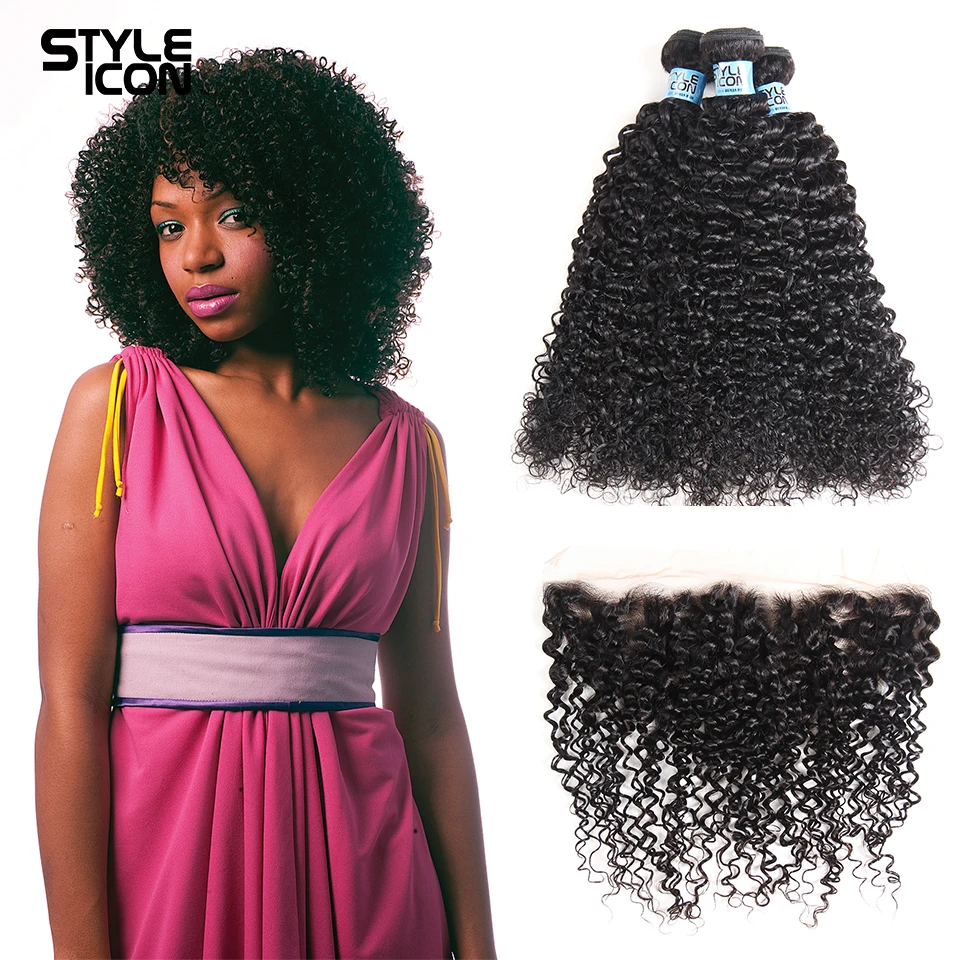 Styleicon Human Hair Mongolian Kinky Curly Hair Bundles With Lace Frontal Closure Non Remy Human Hair 3 Bundles With Frontal
Styleicon Human Hair Mongolian Kinky Curly Hair Bundles With Lace Frontal Closure Non Remy Human Hair 3 Bundles With Frontal