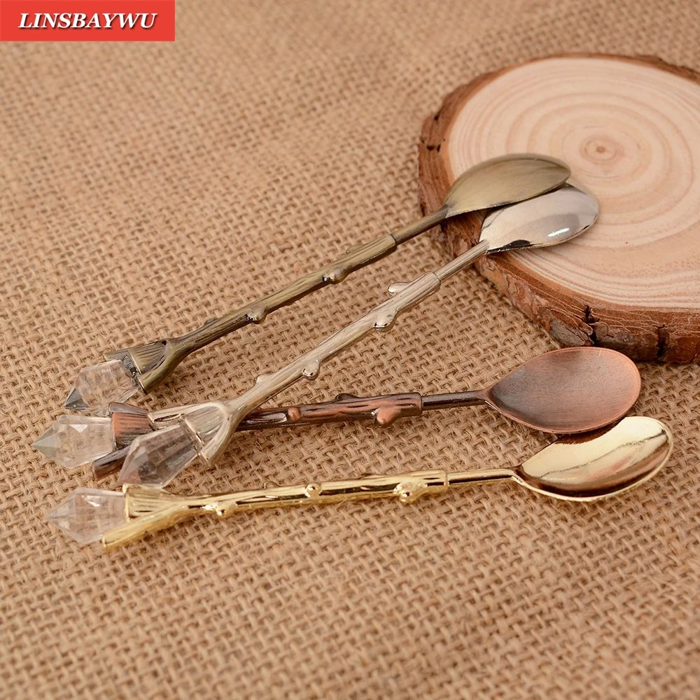 1 PCS Alloy Crysatl Retro Court Tree Branch Small Spoonful Ice Cream Dessert coffee Tea Spoon For Picnic Kitchen Accessories
1 PCS Alloy Crysatl Retro Court Tree Branch Small Spoonful Ice Cream Dessert coffee Tea Spoon For Picnic Kitchen Accessories