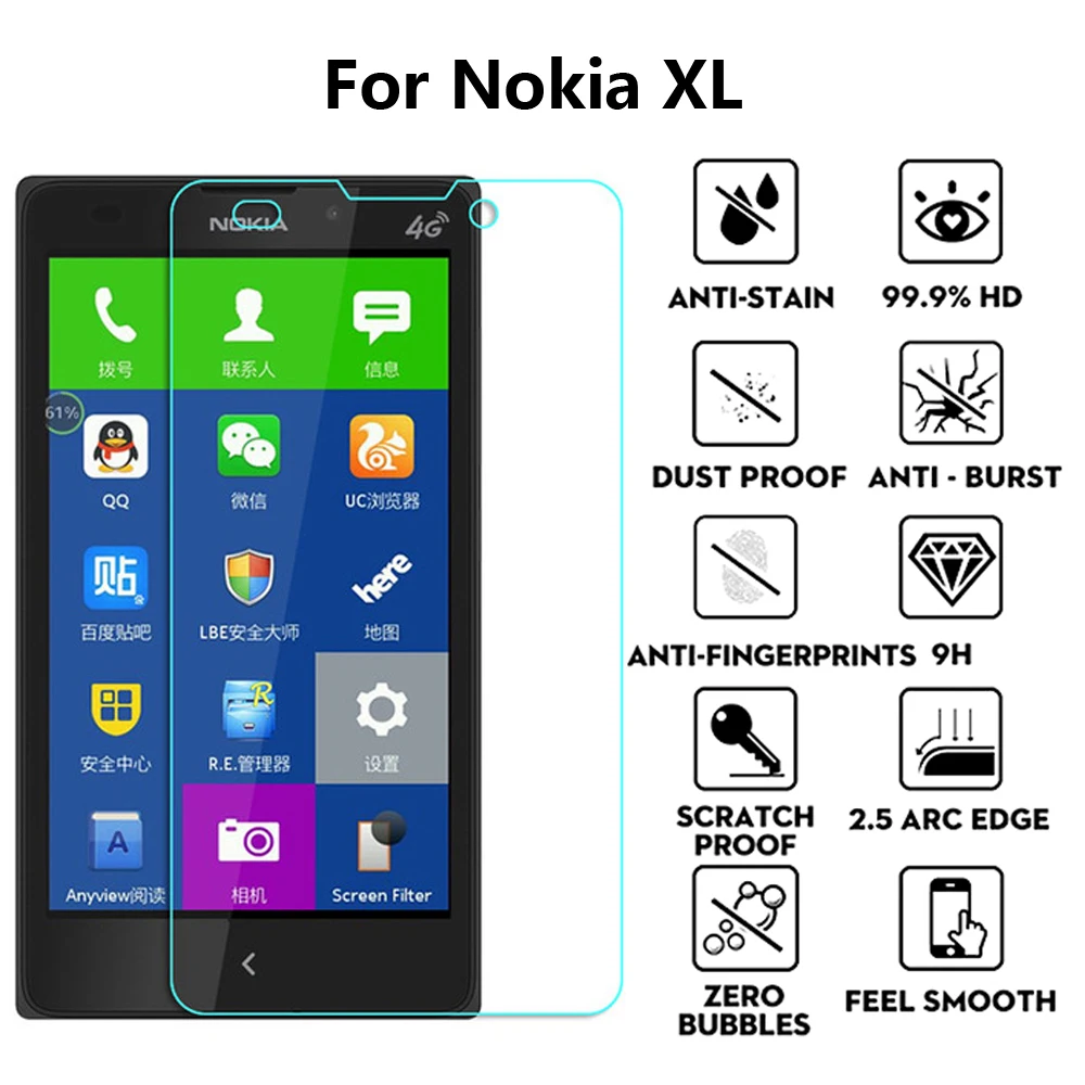 2Pcs For Nokia XL Tempered Glass Original 9H High Quality Protective Film Explosion-proof Screen Protector for Nokia XL 4G 1030
2Pcs For Nokia XL Tempered Glass Original 9H High Quality Protective Film Explosion-proof Screen Protector for Nokia XL 4G 1030