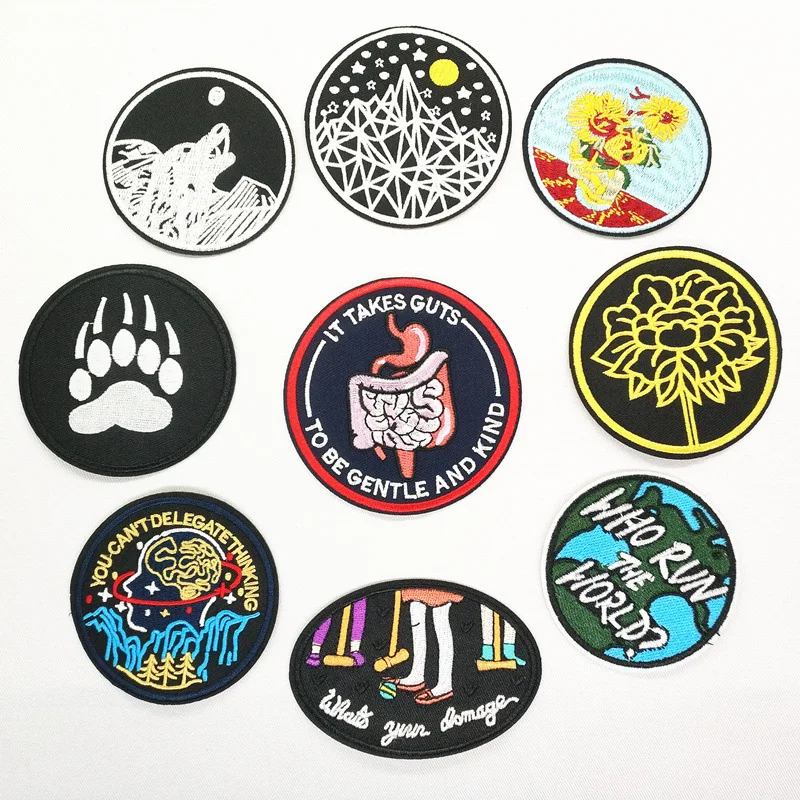PGY 1PCS Creative Punk Bear print Embroidered Iron on Patches for Clothing DIY Brain Stickers mountain Noctilucan Appliques
PGY 1PCS Creative Punk Bear print Embroidered Iron on Patches for Clothing DIY Brain Stickers mountain Noctilucan Appliques