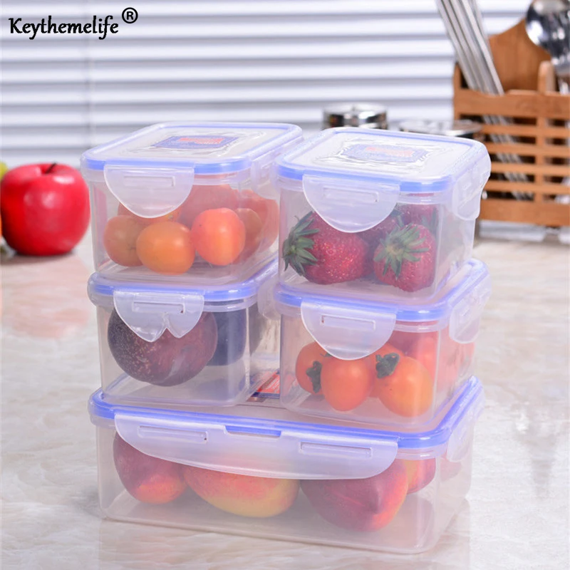 Image 1PCS Kitchen Food Preservation Box Big Size Storage Box Plastic PP Food Container Microwave Refrigerator Organizer C7