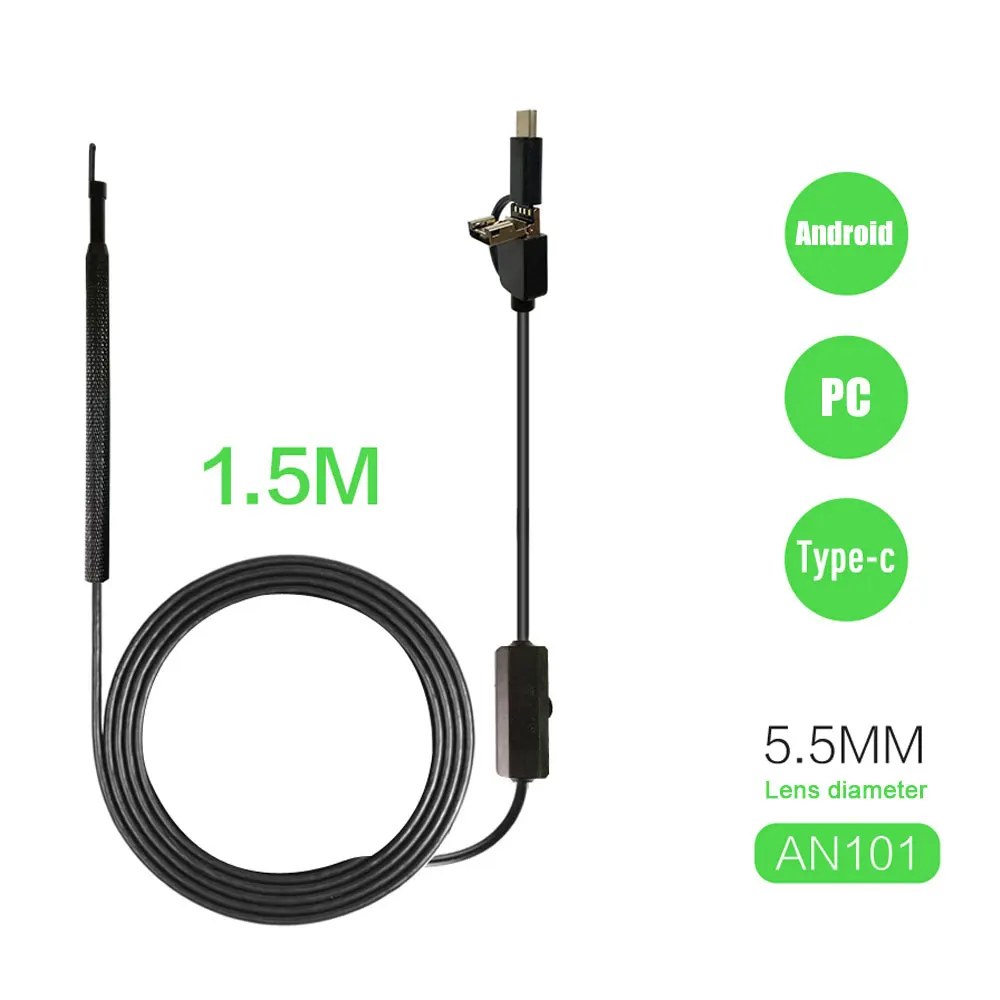 3in Inspection Camera Endoscope Borescope 30fps 1.5M 6LED 5.5mm Ear Enlarge PC Mobile Phone
3in Inspection Camera Endoscope Borescope 30fps 1.5M 6LED 5.5mm Ear Enlarge PC Mobile Phone