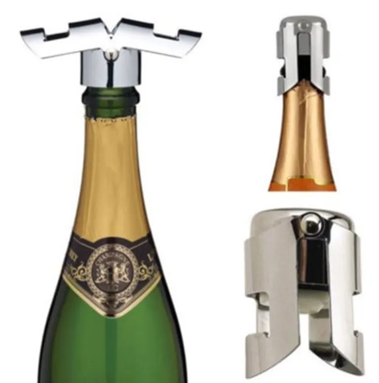 

New Arrival Stainless Steel Stopper Sparkling Wine Champagne Bottle Plug Cork Pourer Sealer