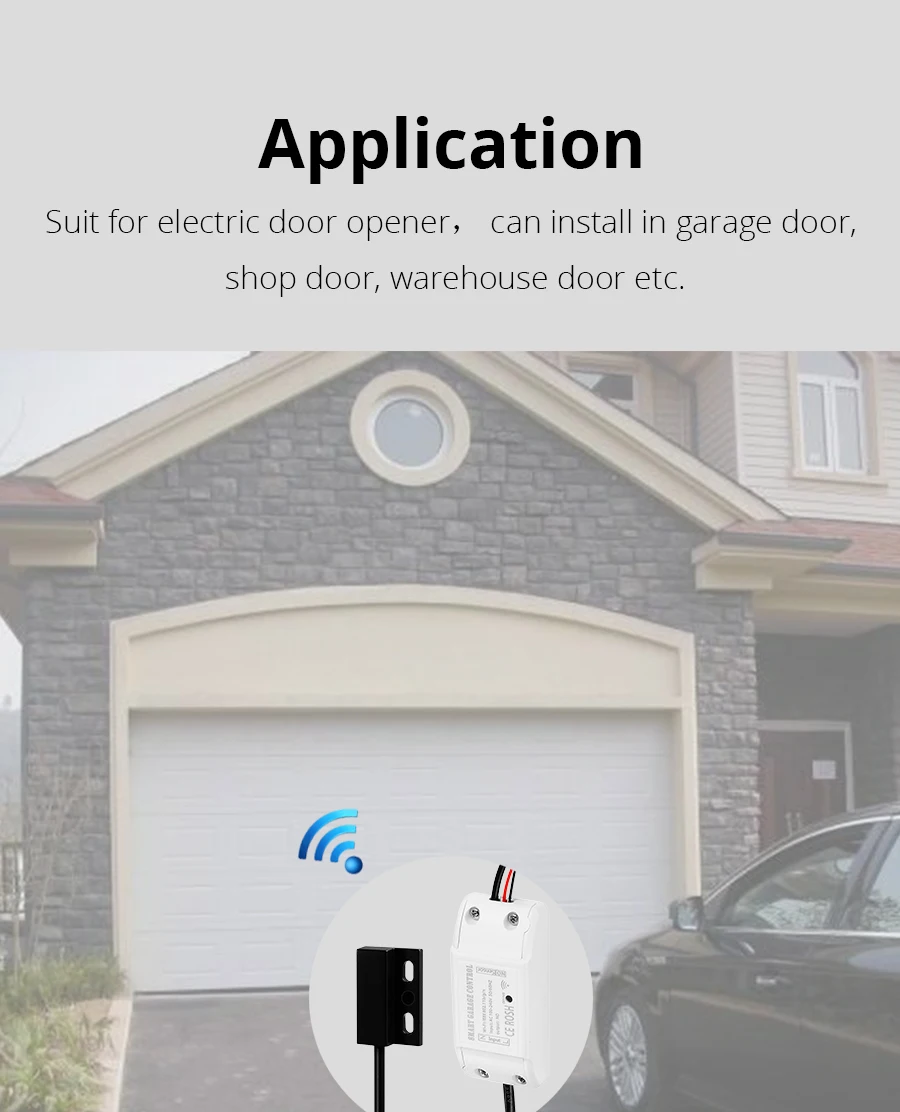 Smart Garage Door Opener Controller with Alexa Google Home and IFTT Smart Life/Tuya APP control
Smart Garage Door Opener Controller with Alexa Google Home and IFTT Smart Life/Tuya APP control