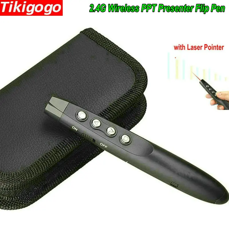 Tikigogo RF 2.4G Wireless Powerpoint PPT Presenter Slide Advancer Flip Pen Laser Pointer PPT Presentation Clicker Remote Control
Tikigogo RF 2.4G Wireless Powerpoint PPT Presenter Slide Advancer Flip Pen Laser Pointer PPT Presentation Clicker Remote Control