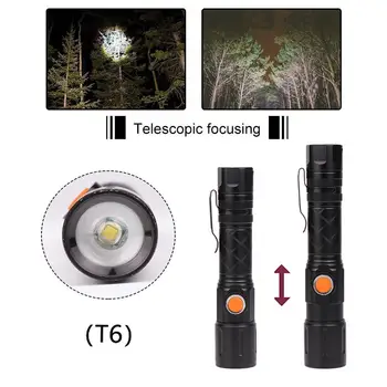 T6 COB LED Built-in Battery Flashlight Torch Magnet Built-in Battery Flash Light Zoomable 5 Modes Telescopic Torch Light
T6 COB LED Built-in Battery Flashlight Torch Magnet Built-in Battery Flash Light Zoomable 5 Modes Telescopic Torch Light