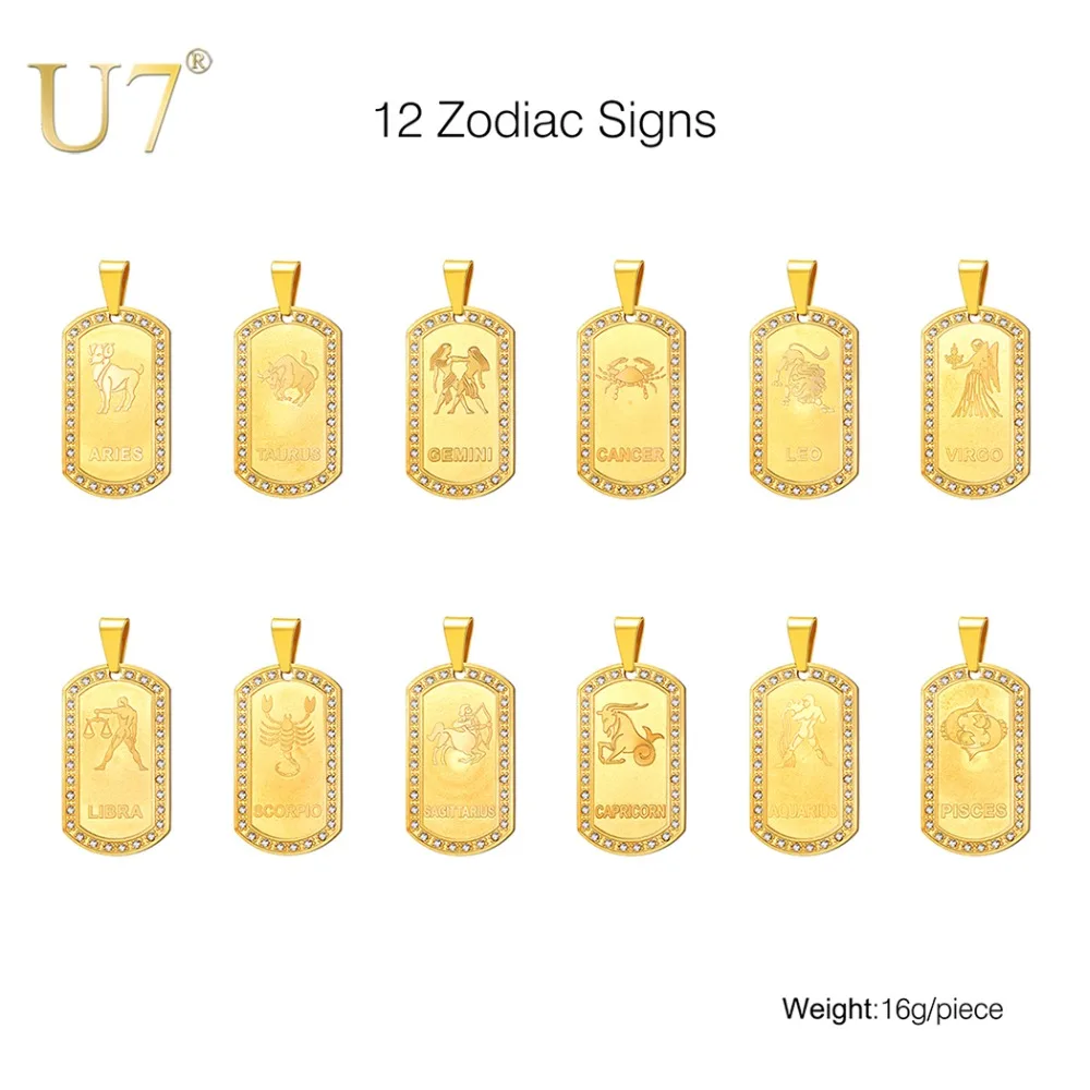 U7 2016 Fashion Jewelry 12 Zodiac Signs Necklace For Women Men Birthday Gift Gold Plated Amulet 12 Constellations Necklace P693
U7 2016 Fashion Jewelry 12 Zodiac Signs Necklace For Women Men Birthday Gift Gold Plated Amulet 12 Constellations Necklace P693