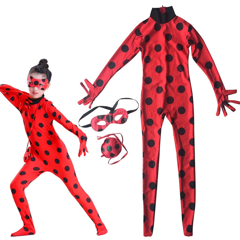 2019 New Ladybug Costume for Kids Girls Ladybug masks and bag dress Lady Bug Marinette Zentai Suit for Halloween Cosplay clothes
2019 New Ladybug Costume for Kids Girls Ladybug masks and bag dress Lady Bug Marinette Zentai Suit for Halloween Cosplay clothes