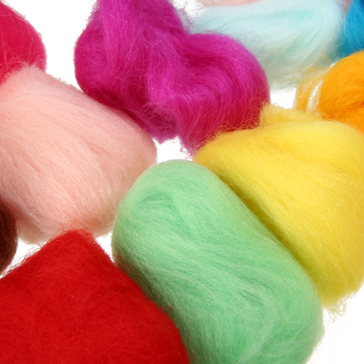 36 Color 3g Wool Felt Roving Felting Wool Fiber Starter Handmade DIY Kit For Needle Felting Doll Animals Bear Model Toy Gifts