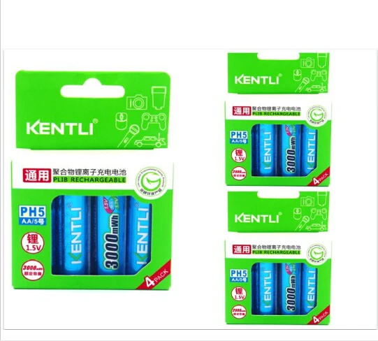 KENTLI 12pcs/lot Stable voltage 3000mWh aa batteries 1.5V rechargeable battery polymer lithium li-ion battery for camera ect
KENTLI 12pcs/lot Stable voltage 3000mWh aa batteries 1.5V rechargeable battery polymer lithium li-ion battery for camera ect