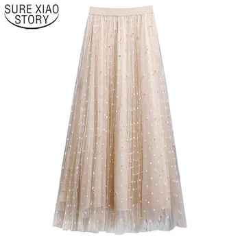 2019 High Waist Women skirt Spot Long Skirt Female Spring Fashion Spot pattern elegant Lady Mesh Half-length Skirt top 3071 50
2019 High Waist Women skirt Spot Long Skirt Female Spring Fashion Spot pattern elegant Lady Mesh Half-length Skirt top 3071 50