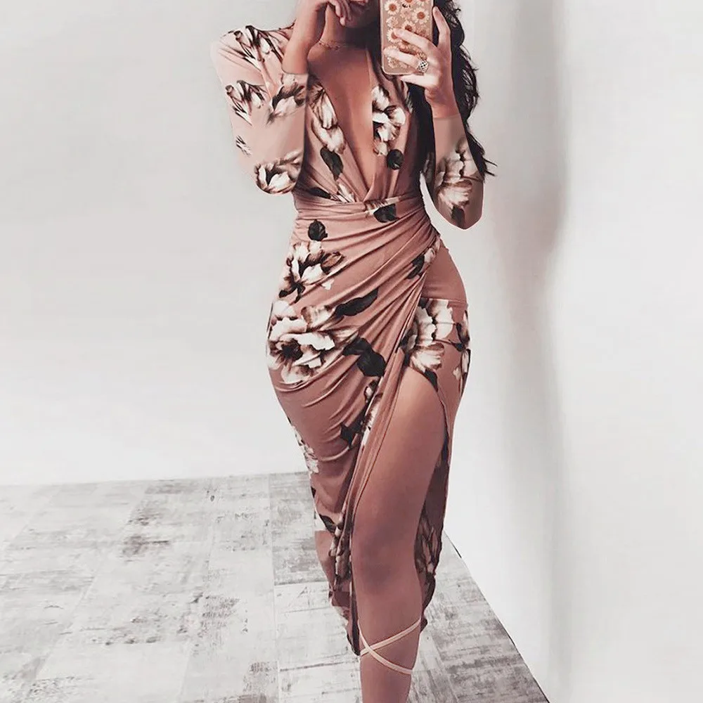 New Fashion Best selling Women's Long Sleeve Sexy Deep V Split Fork Hip Casual Print Dresses summer dress bts vestidos 40*
New Fashion Best selling Women's Long Sleeve Sexy Deep V Split Fork Hip Casual Print Dresses summer dress bts vestidos 40*