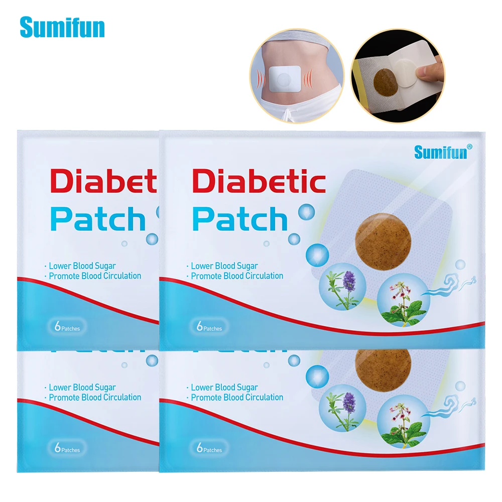 Пластырь для диабетиков Sumifun 24 шт/4 сумки китайский натуральный травяной пластырь