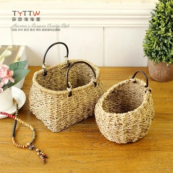 Pastoral style handmade Hemp rope making storage basket,wall decoration basket, Home Furnishing small lovely decoration basket
Pastoral style handmade Hemp rope making storage basket,wall decoration basket, Home Furnishing small lovely decoration basket
