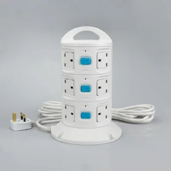 Vertical Power Strip AC 12 UK Sockets Plug Overload Protection Multiple Extension Socket Switch 1.8m/3m/5m Extension Cable
Vertical Power Strip AC 12 UK Sockets Plug Overload Protection Multiple Extension Socket Switch 1.8m/3m/5m Extension Cable