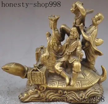 Crafts statue Chinese myth brass Journey to the West TangSeng 3 Disciple ride turtle statue
Crafts statue Chinese myth brass Journey to the West TangSeng 3 Disciple ride turtle statue