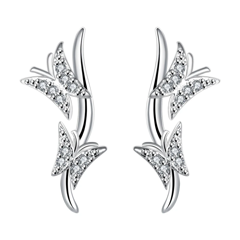 Garilina Individual double butterfly Cubic zirconia inlaid silver stud earrings earrings for women E2197
Garilina Individual double butterfly Cubic zirconia inlaid silver stud earrings earrings for women E2197