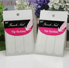 Livraison directe 4 pc/pack blanc Nail Art français Guide sourire Striping bande décoration ligne autocollants Nail Art outils pour les femmes Apr 0118(China)