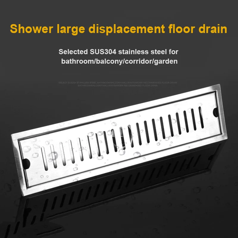 

Stainless Steel Shower Room Large Flow Floor Drain Ground Water Drainage Waste Discharge Deodorant QJ888