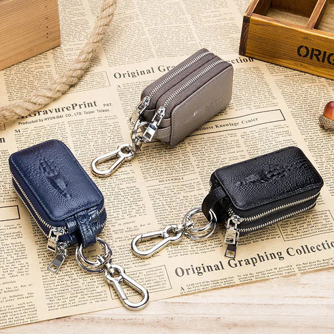Leather Key holder for Man and Woman High quality Genuine leather Croc embossed Crocodile pattern
Leather Key holder for Man and Woman High quality Genuine leather Croc embossed Crocodile pattern