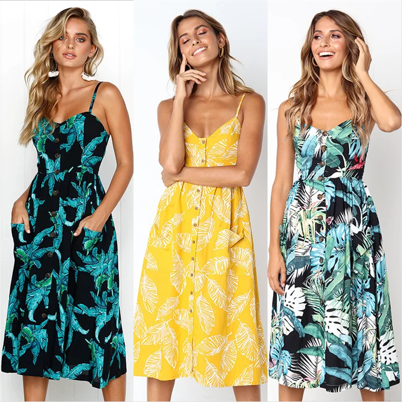 Women Boho Beach Dress Summer 2019 Sleeveless Casual Print Dress Slim High Waist Elegant Women Clothes Sexy Club Dresses Vestido
Women Boho Beach Dress Summer 2019 Sleeveless Casual Print Dress Slim High Waist Elegant Women Clothes Sexy Club Dresses Vestido
