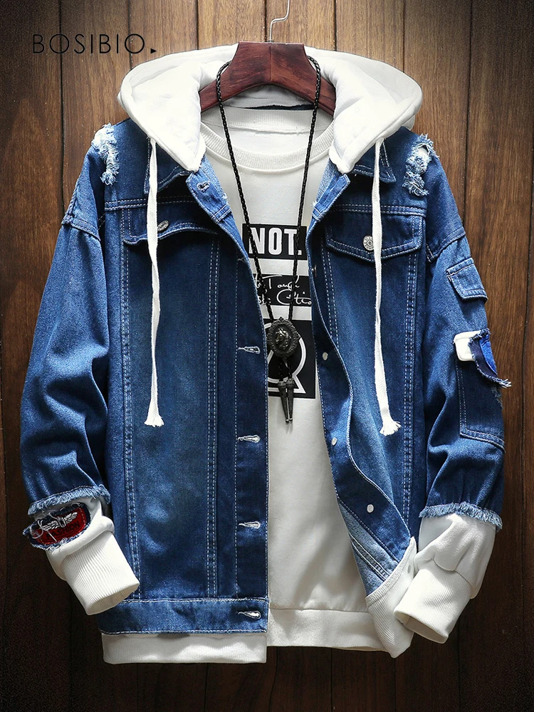 BOSIBIO 2018 Fashion Men Jean Jacket Loose Style Male Hooded Denim Jacket Streetwear Bomber Jacket and Coat Cowboy Clothing 7705
BOSIBIO 2018 Fashion Men Jean Jacket Loose Style Male Hooded Denim Jacket Streetwear Bomber Jacket and Coat Cowboy Clothing 7705