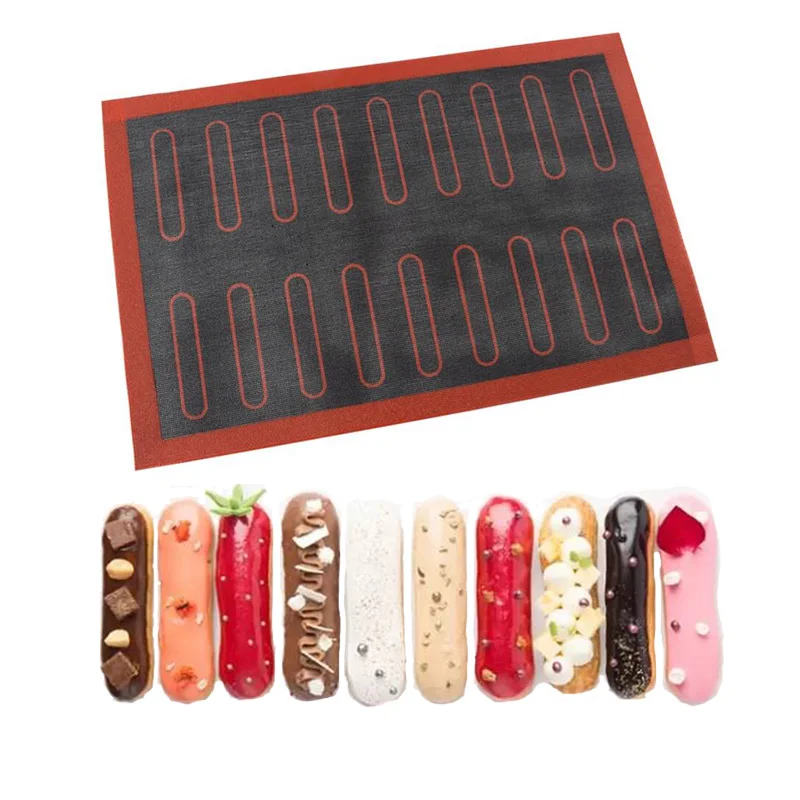 Silicone Mat 18/44 Eclair Pastry Non Stick Liner Macaron Cookie Tart Bread Mold For Baking Accessories Confectionery Tools
Silicone Mat 18/44 Eclair Pastry Non Stick Liner Macaron Cookie Tart Bread Mold For Baking Accessories Confectionery Tools