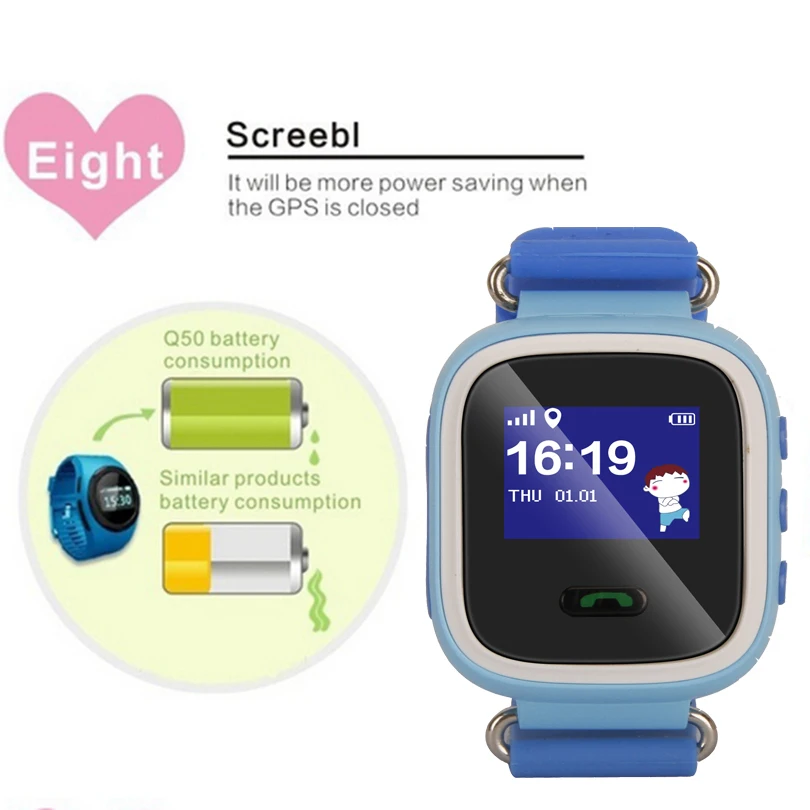 Direct Factory price High quality Q60 kids gps tracker watch with SOS and SIM Card 2021 | Электроника